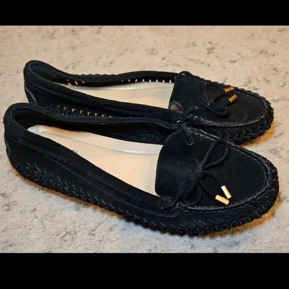 MICHAEL Michael Kors Womens Black Suede Classic Designer Everyday Moccasin 9.5 - Picture 3 of 13
